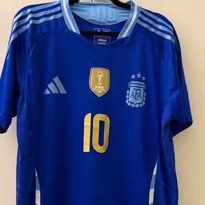 adidas Blue and Gold Argentina Jersey Champions Messi